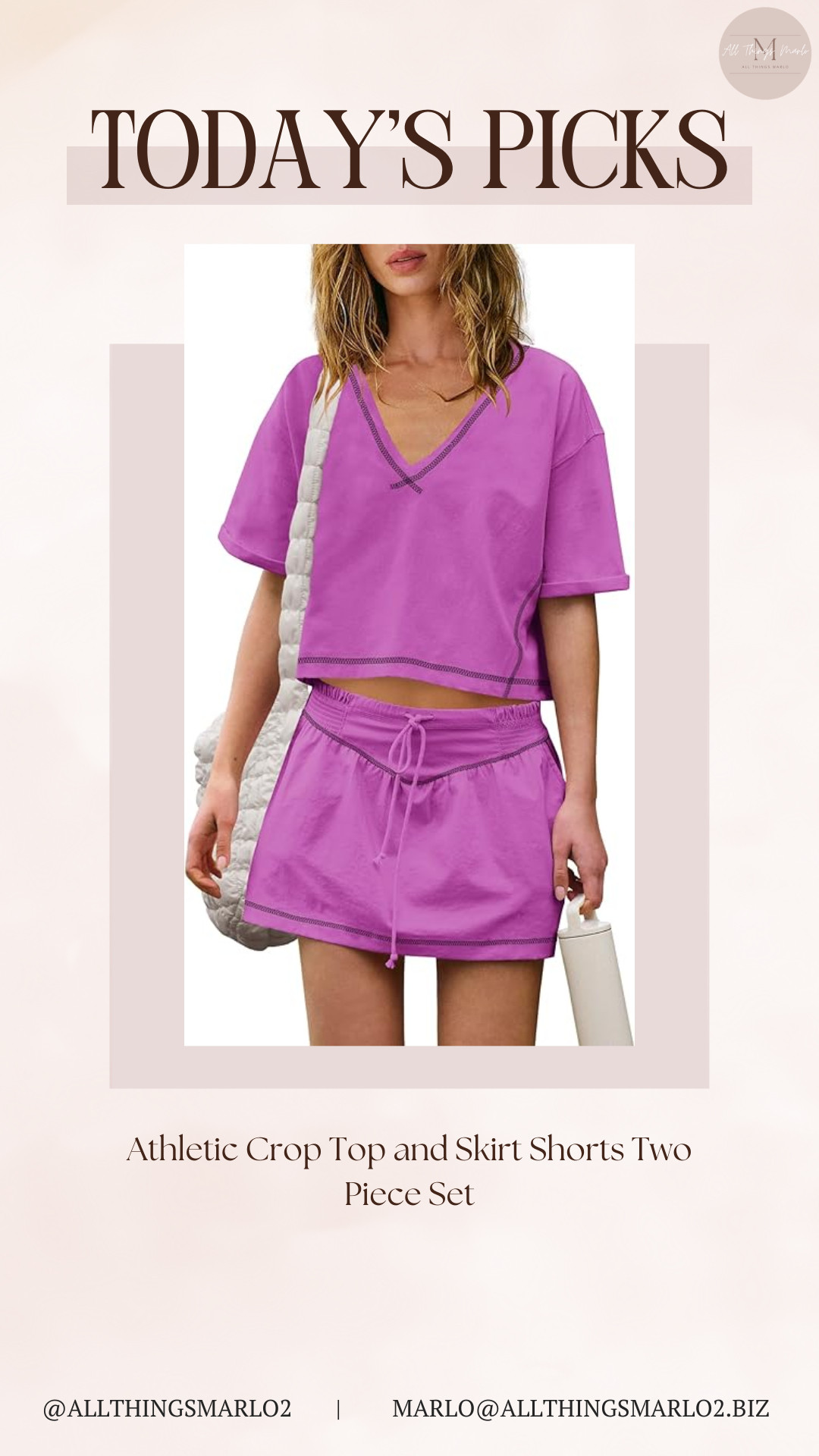 Athletic Crop Top and Skirt Shorts Two Piece Set 

 #LTKSeasonal #LTKWorkwear #LTKTravel