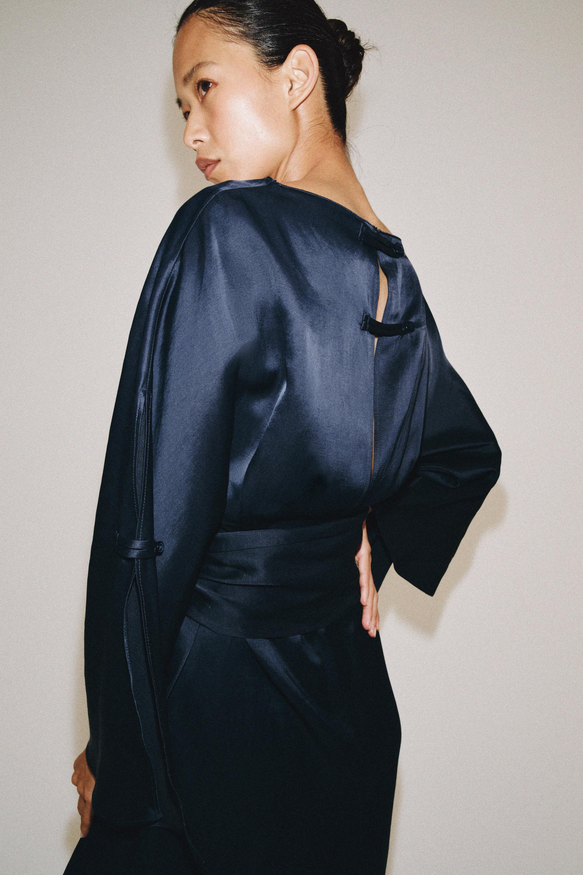 ZW COLLECTION LINEN BLEND BELTED MIDI DRESS | Zara US