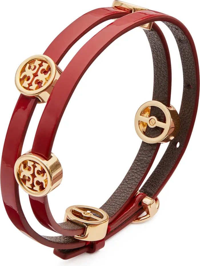 Tory Burch Miller Double Wrap Leather Bracelet | Nordstrom | Nordstrom