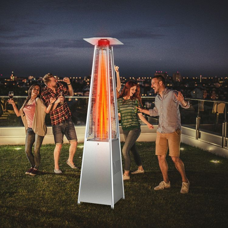 42000 BTU Pyramid Patio Heater with Wheels | Shop Simon