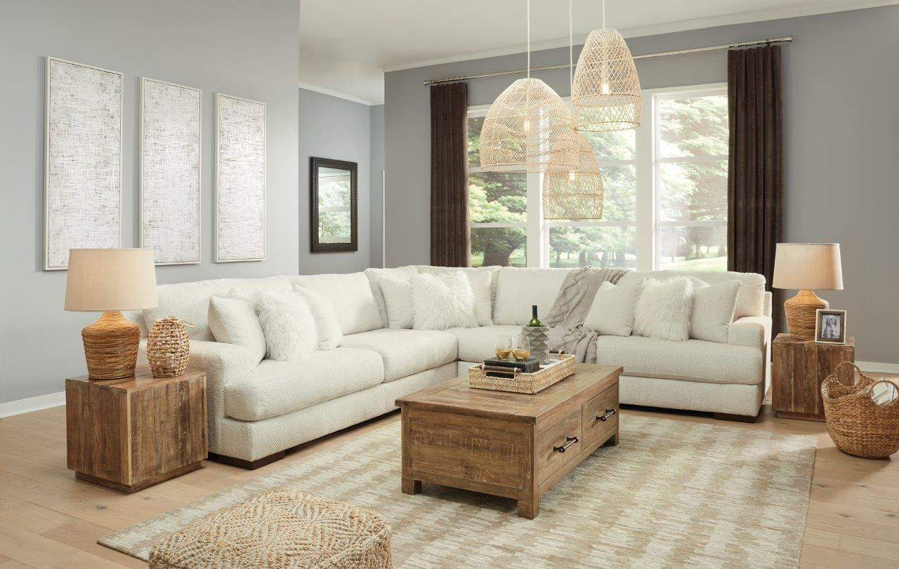 Zada Ivory Sectional | 1stopbedrooms