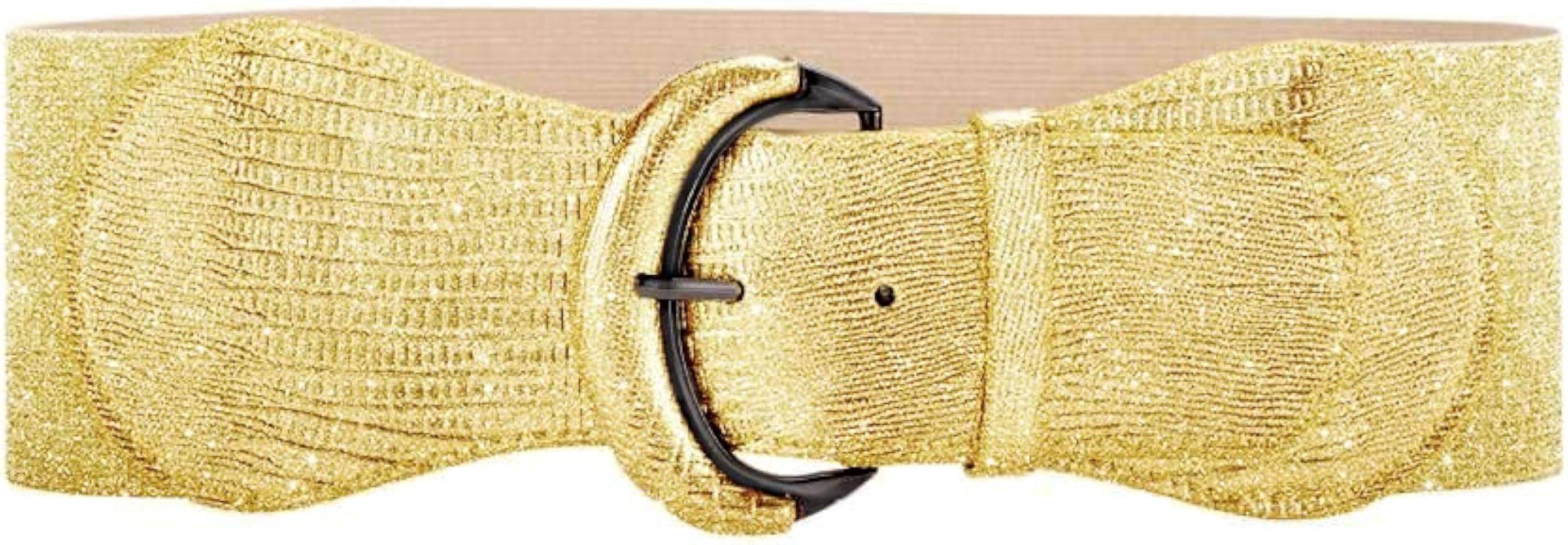 VOCHIC PU Leather Elastic Wide Belt for Women Ladies Dress Stretch Thick Waist Belts | Amazon (US)