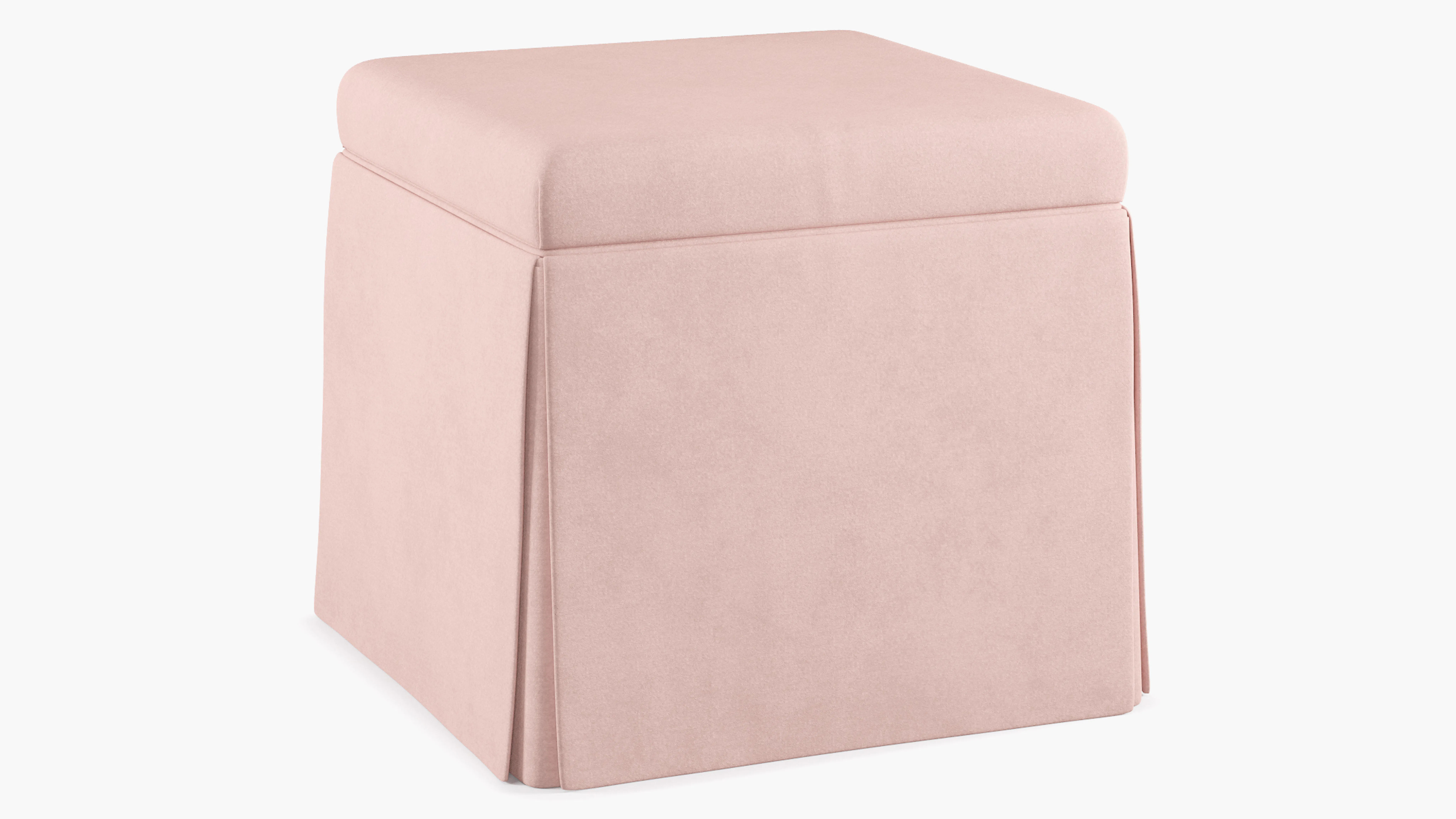Skirted Storage Ottoman | The Inside