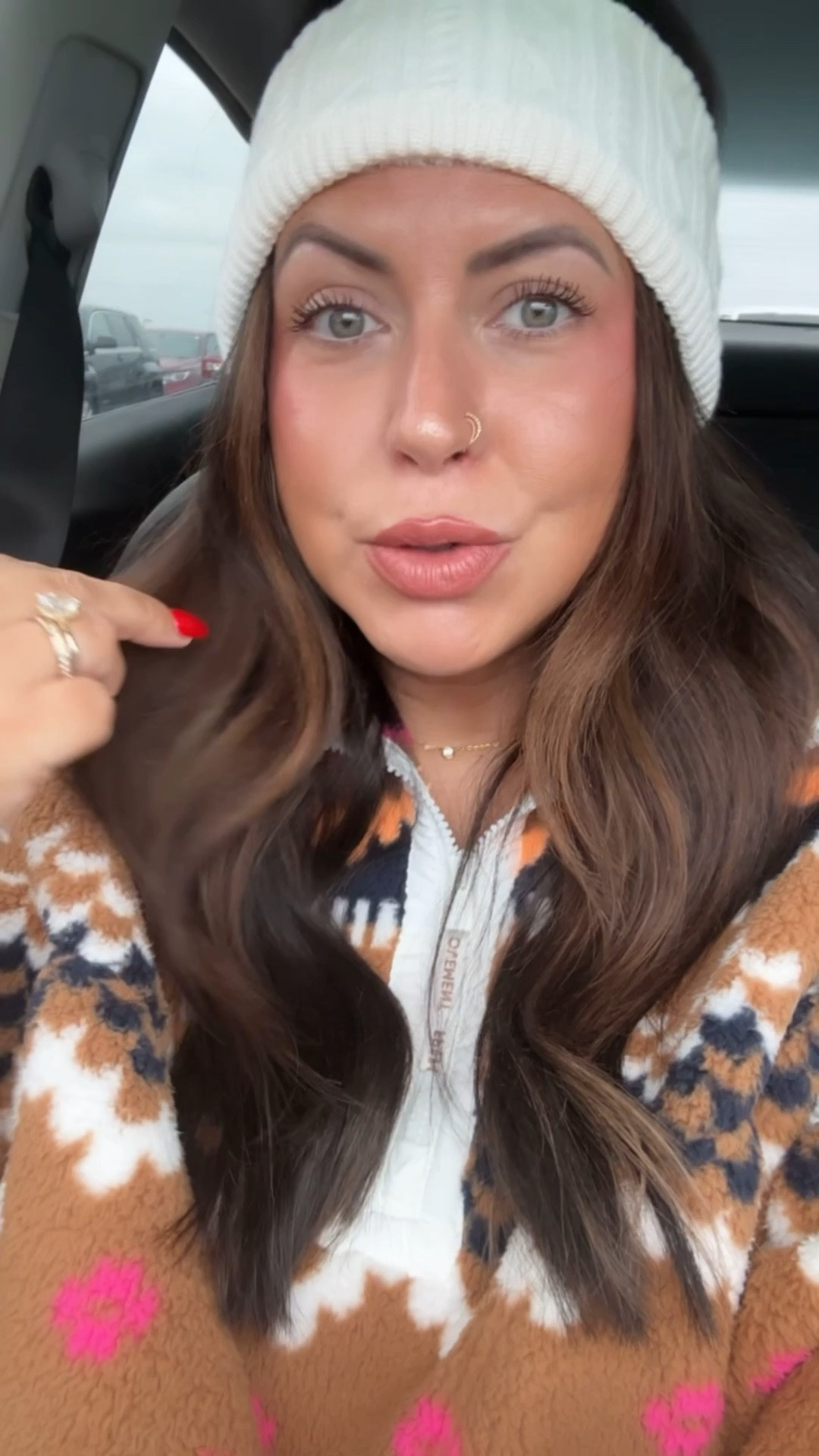 The cutest and softest fleece.
It’s a little over sized. I got a medium. 

#LTKSeasonal #LTKMidsize