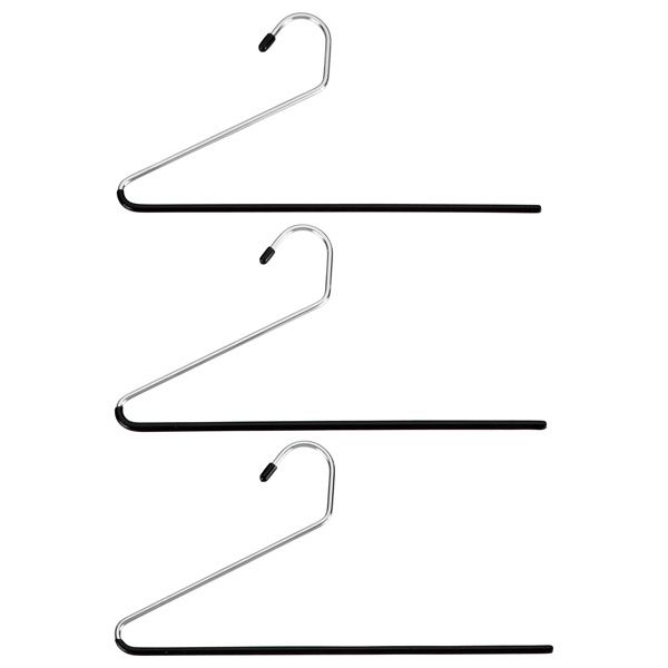 Chrome Metal Pant Hangers Pkg/3 | The Container Store