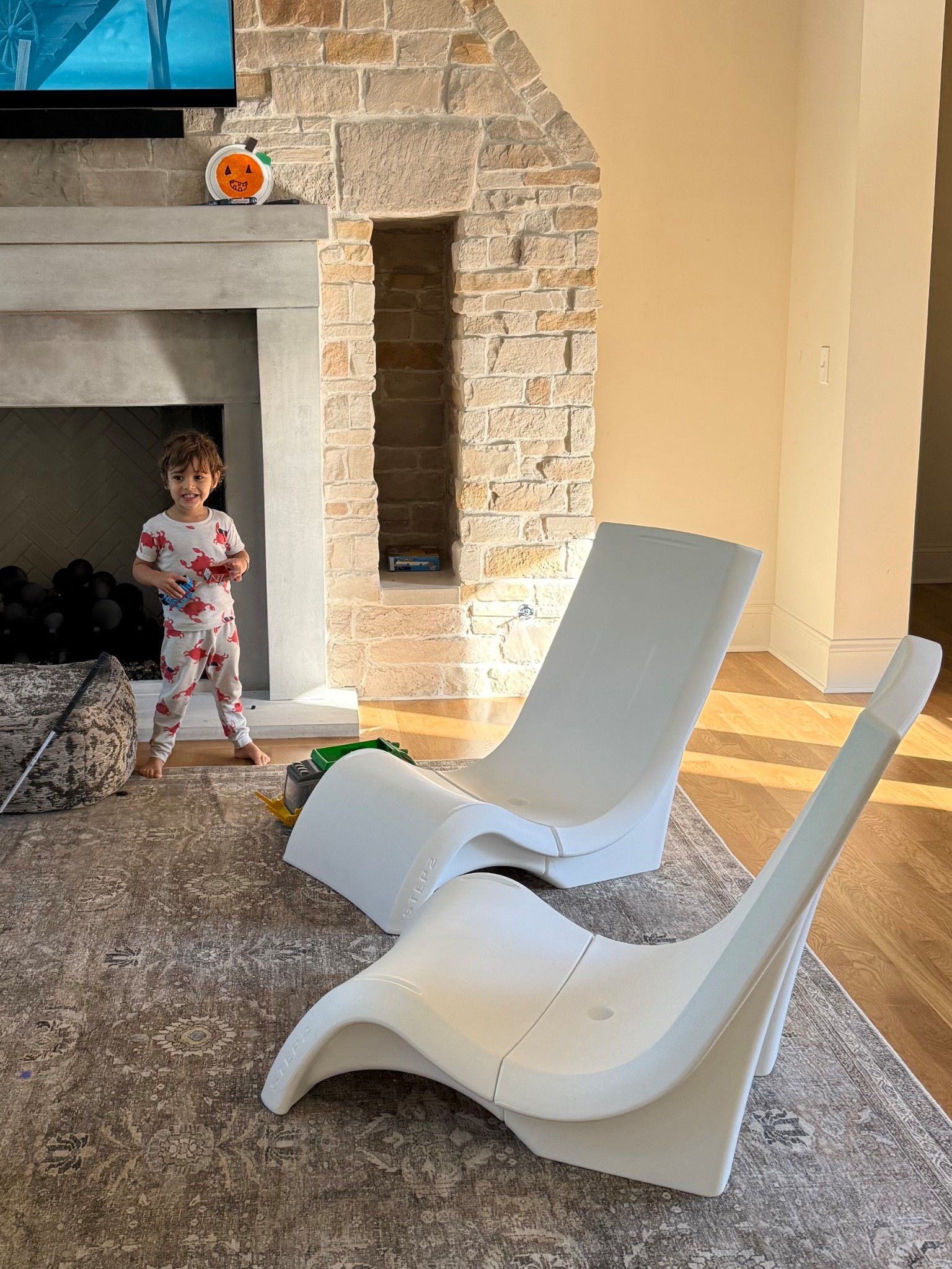 Super impressed with these really affordable pool sun ledge chairs. I wanted the kind to sit up rather than lay down so I can watch my kids better 🥲 it’s too cold outside for these to go on my sun ledge now but they make a pretty good addition to my family room too 😂 the quality and price are sooo good. I got the 9in height 

#LTKSaleAlert #LTKHome #LTKSwim