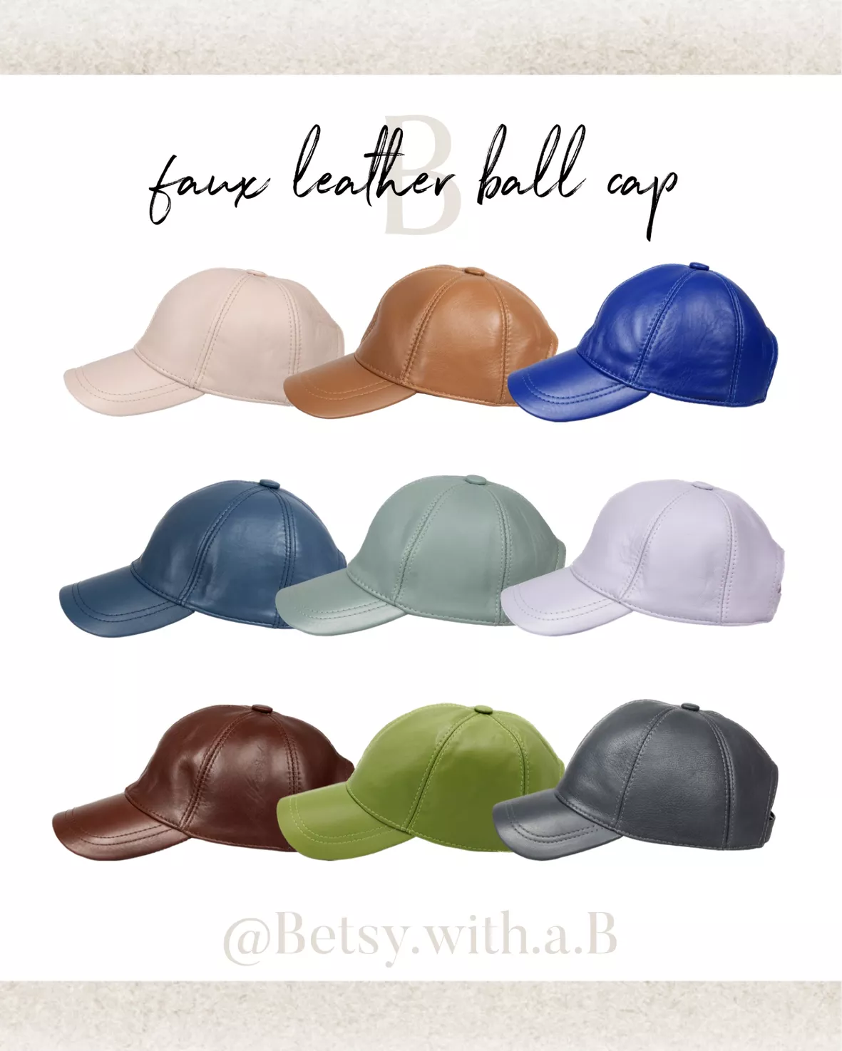 Faux Leather Baseball Hat curated on LTK