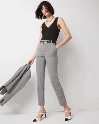 WHBM® Elle Slim Ankle in Gingham | White House Black Market