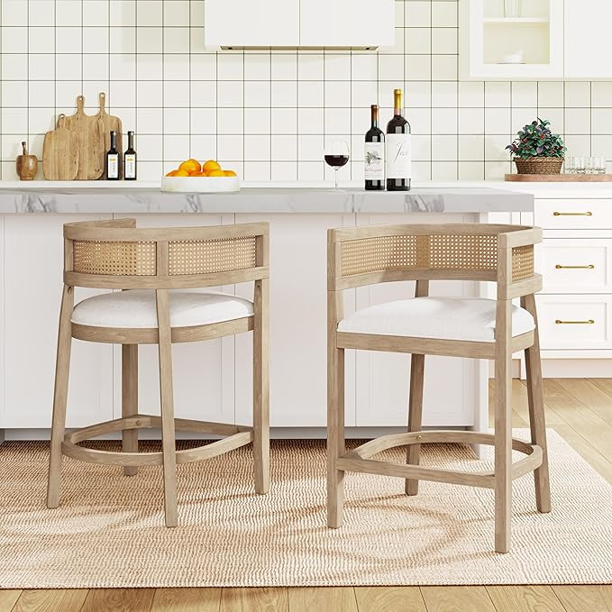 Christopher Knight Home Maida Wooden Counter Stool Set of 2, Kitchen Counter Height Bar Stool, Co... | Amazon (US)