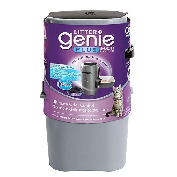 Litter Genie Plus Pail, Ultimate Cat Litter Disposal System, Locks Away Odors, Includes One Refil... | Amazon (US)
