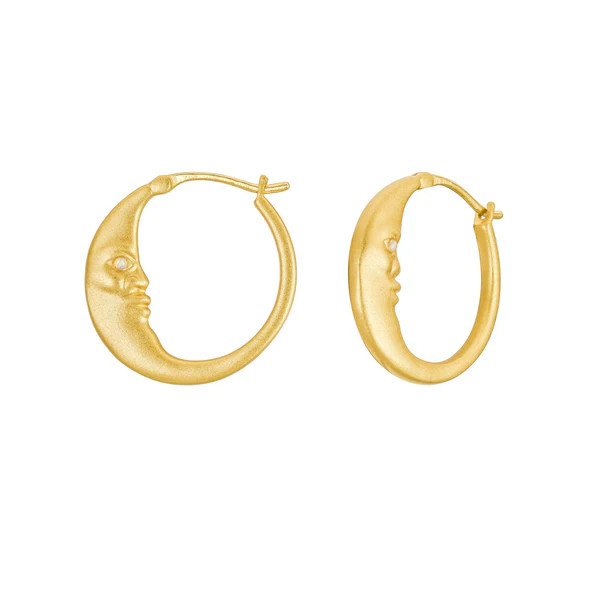 La Lune Opal Hoops | Leslie Francesca Designs