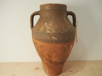 Vintage Antique Terracotta Turkish Green Glazed Handle Pot / Olive Jar | eBay US