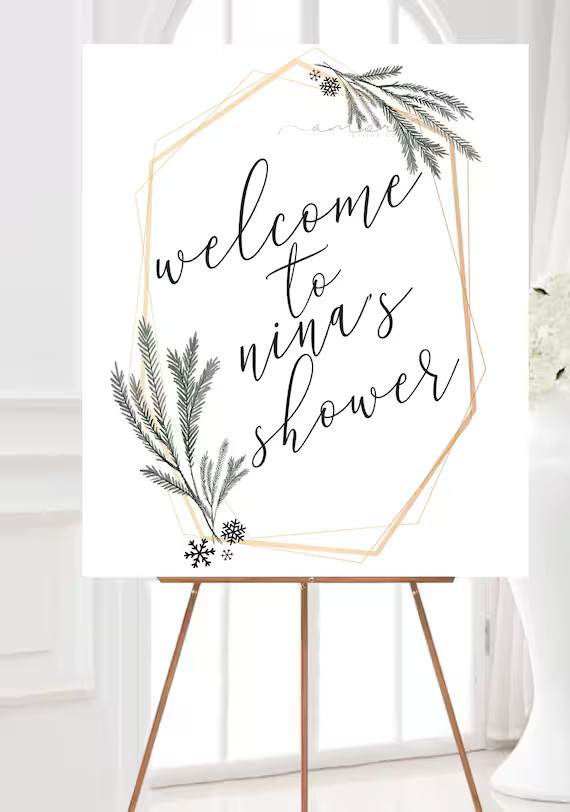 Baby It's Cold Outside Baby Shower Welcome Sign Modern | Etsy | Etsy (US)