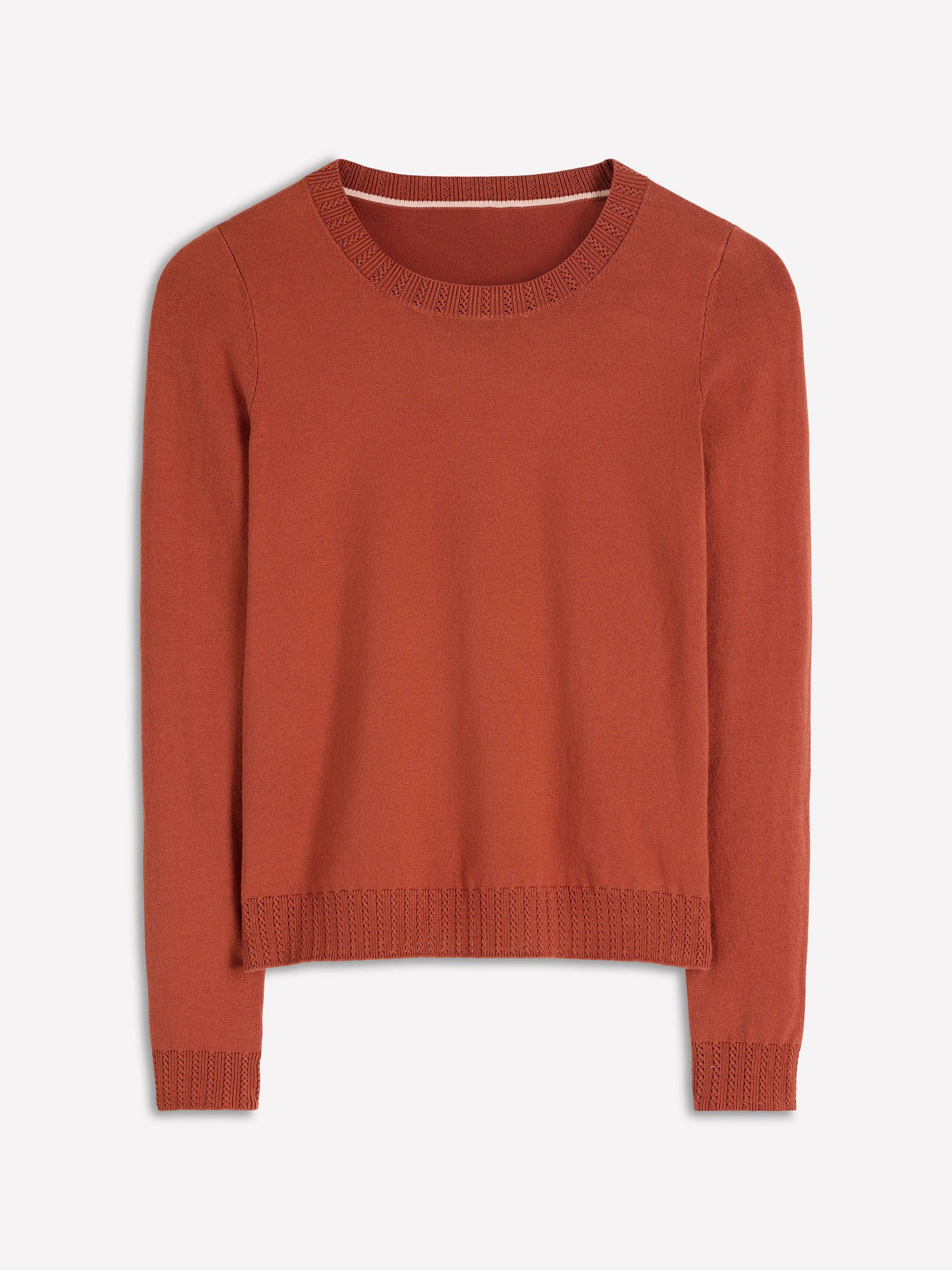 Boden Boden Brown Emilia Cotton Crew Jumper | Next US