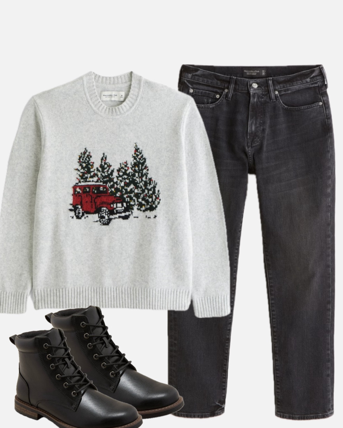 Men's Christmas sweater outfit. This men’s outfit is perfect all throughout winter and the holiday season with this cozy holiday sweater that’s subtle enough to be worn throughout the winter.

Men’s jeans. Men’s winter boots. Men’s Christmas sweater. Men’s winter sweater. Men’s fall sweater. Men’s winter outfit. Men’s black jeans. Men’s winter style. Men’s ugly Christmas sweater. Men’s Christmas party outfit. Christmas party outfit.

#LTKHoliday #LTKFindsUnder100 #LTKMens
