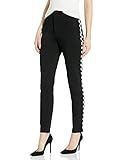 Dickies Girl Women's Checkered Side Striped Skinny Work Pants, Black, 1 | Amazon (US)