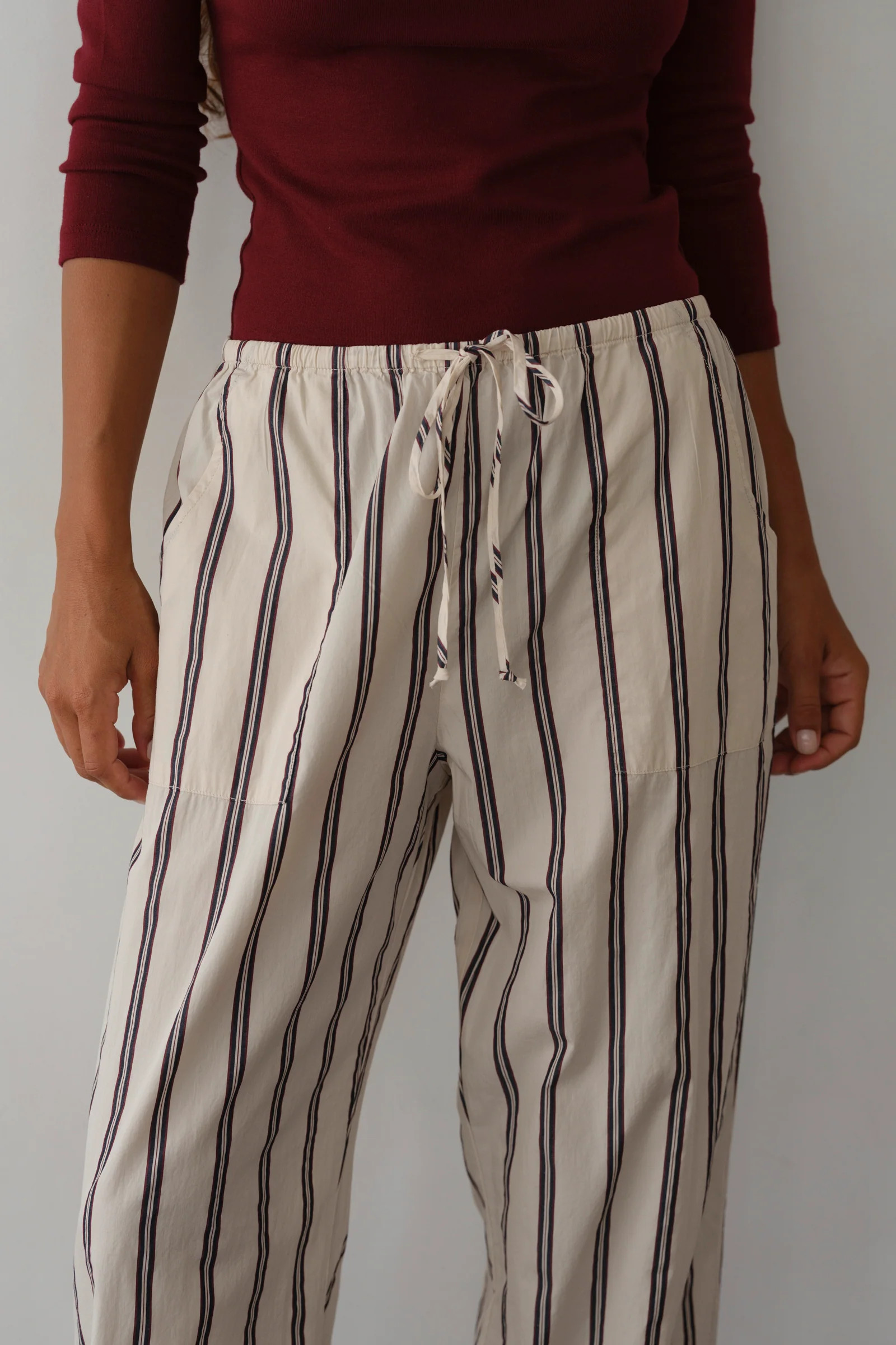 The Pop Stripe Drawstring Pant | DONNI.