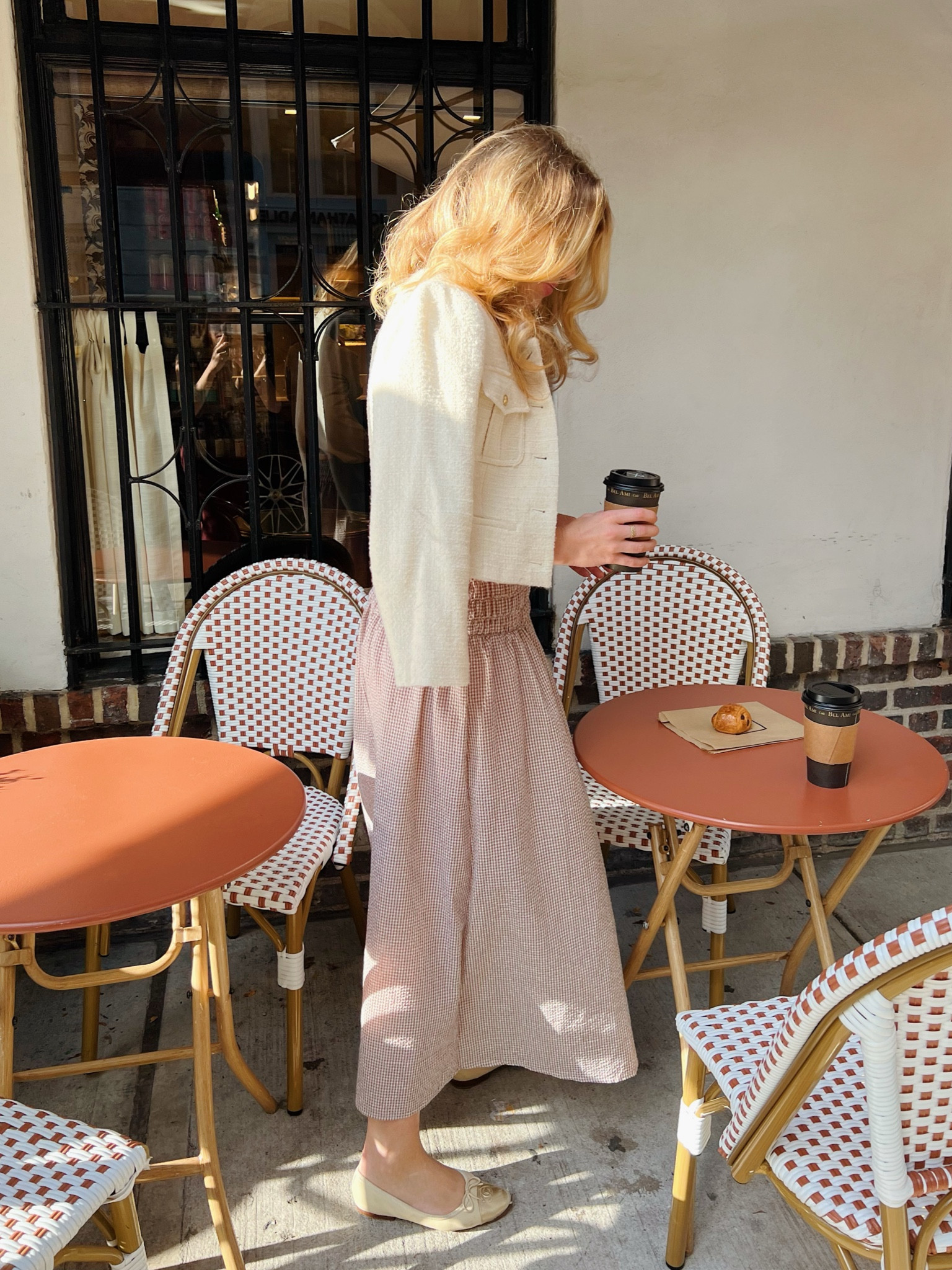 Hello October 🍂 wearing the most comfortable brown gingham drop waist dress (only $59 with a Few Moda membership!) with my favorite cream lady jacket and ballet flats

#LTKFindsUnder100 #LTKSeasonal #LTKStyleTip