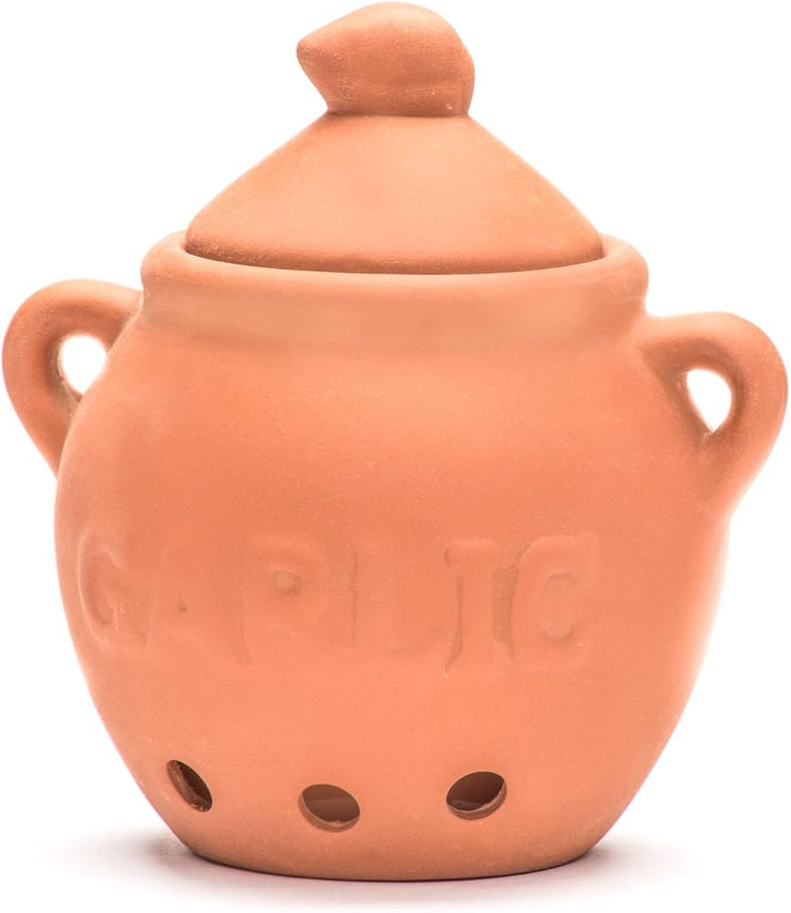 Fox Run Garlic Keeper, Terra Cotta, Red, 4.25 x 5.25 x 5.25 inches | Amazon (US)