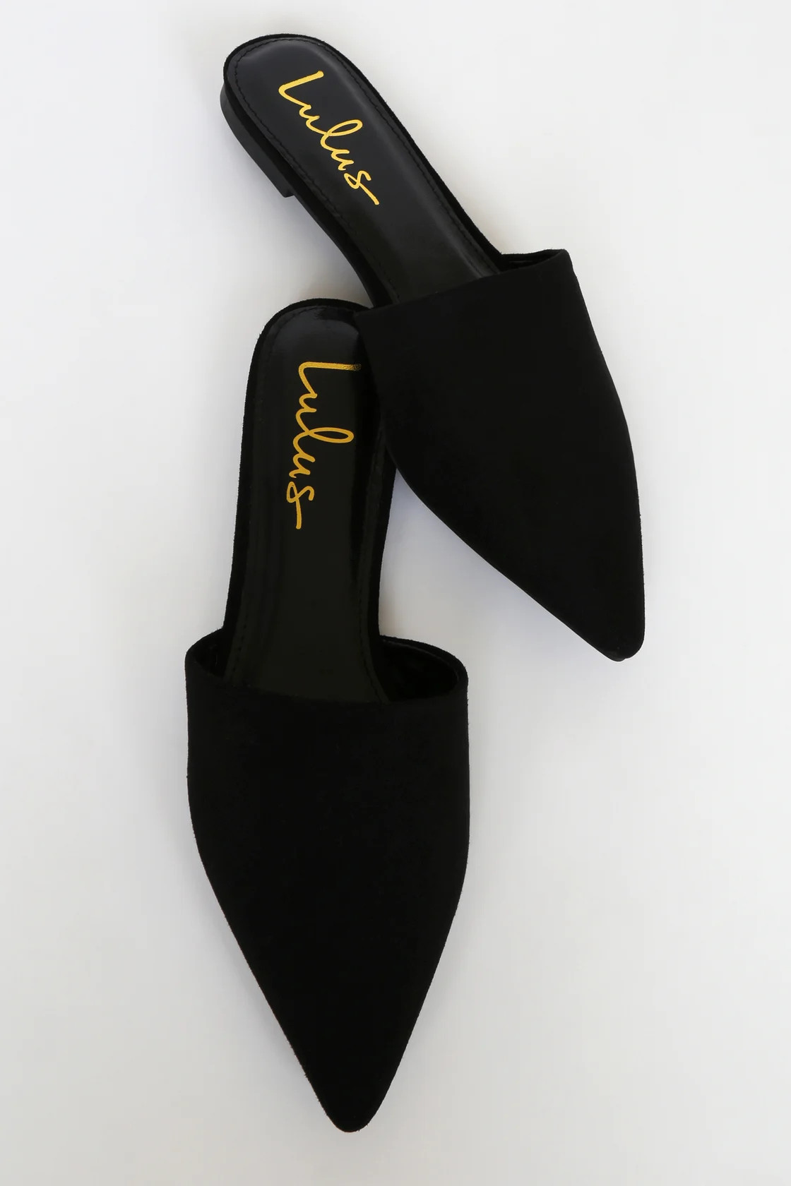 Lorena Black Suede Pointed Toe Slides | Lulus (US)
