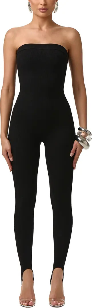 Naked Wardrobe Snatched Strapless Rib Jumpsuit | Nordstrom | Nordstrom