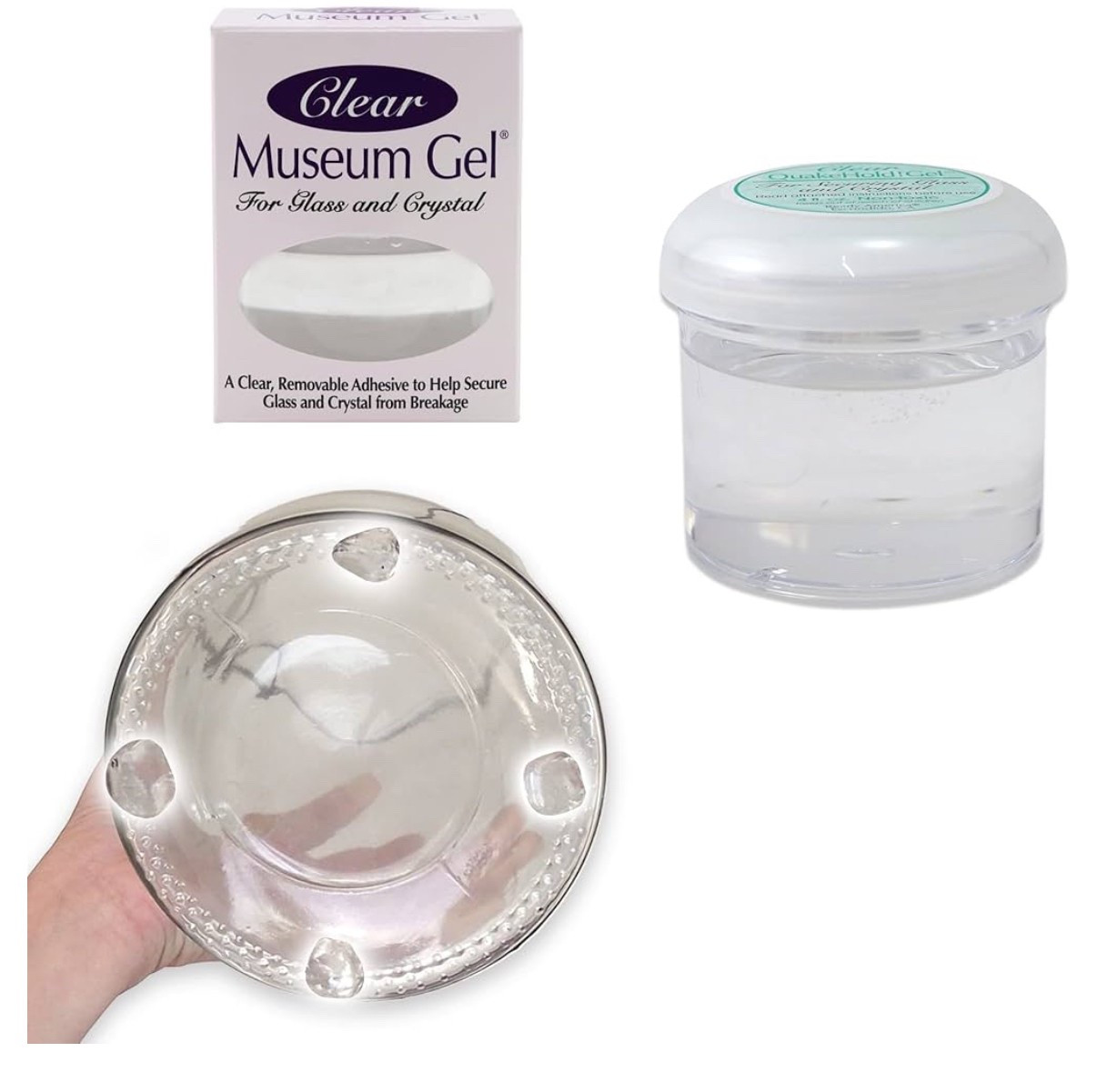 I purchased this after my husband broke the third picture frame on our side table.  This stuff is a life saver for your things to protect against pets, toddlers or husbands. 😂. Also great for all your drawer organizers to keep them from sliding around.  
.
#gel #museumgel #putty #homefind #amazon #kids #family 

#LTKFindsUnder50 #LTKHome #LTKKids