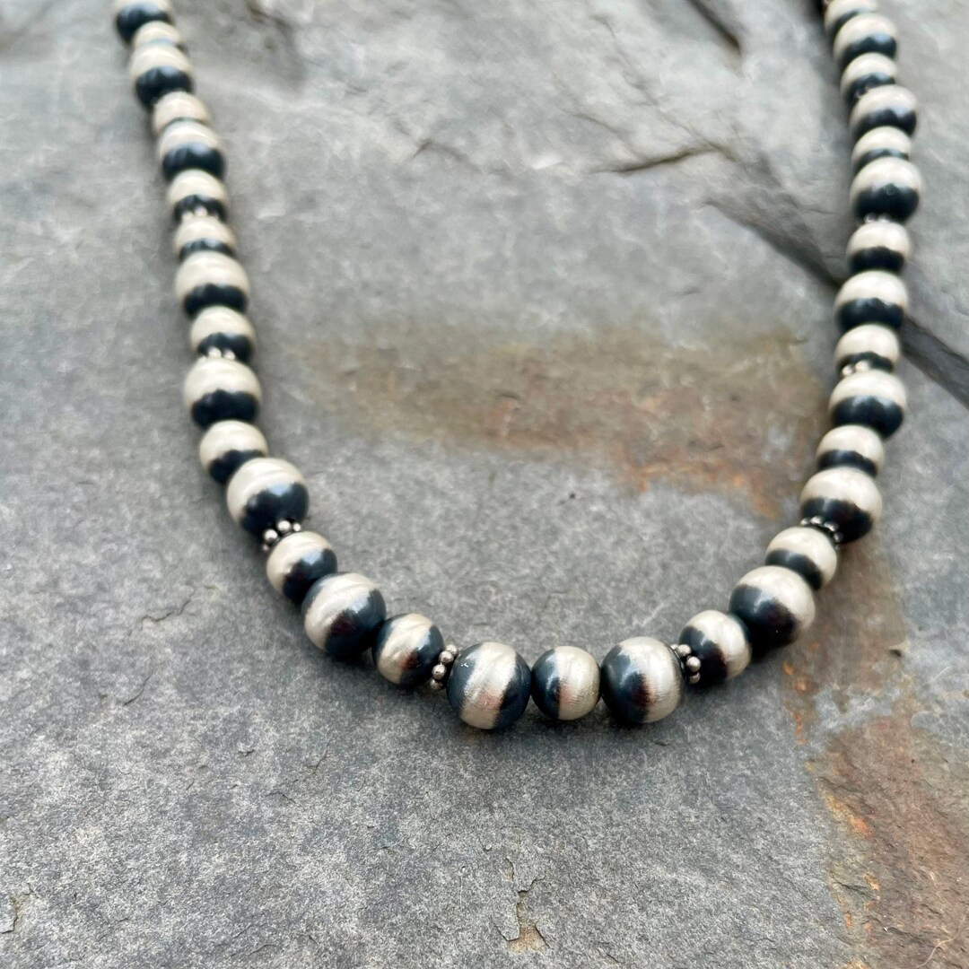 4 & 5 Mm Navajo Pearl Necklace With Spacer Beads. Can Be Worn as a Choker or Necklace. Pearls Mad... | Etsy (US)