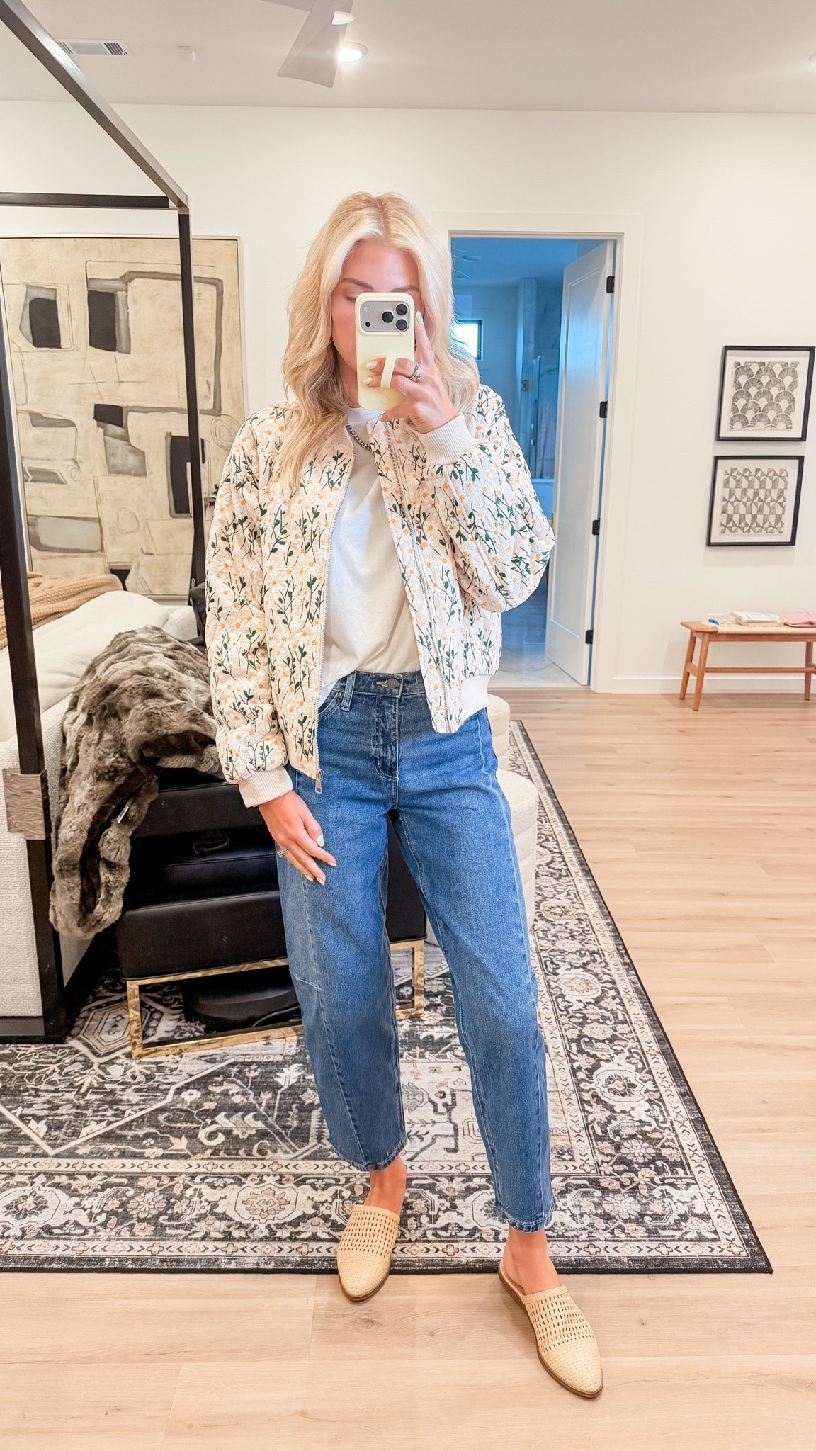 Walmart barrel jeans, wearing size 2 long