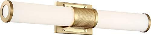 Nuvo 62/1602 Caper LED Vanity Brushed Brass with Frosted Lens, Gold | Amazon (CA)