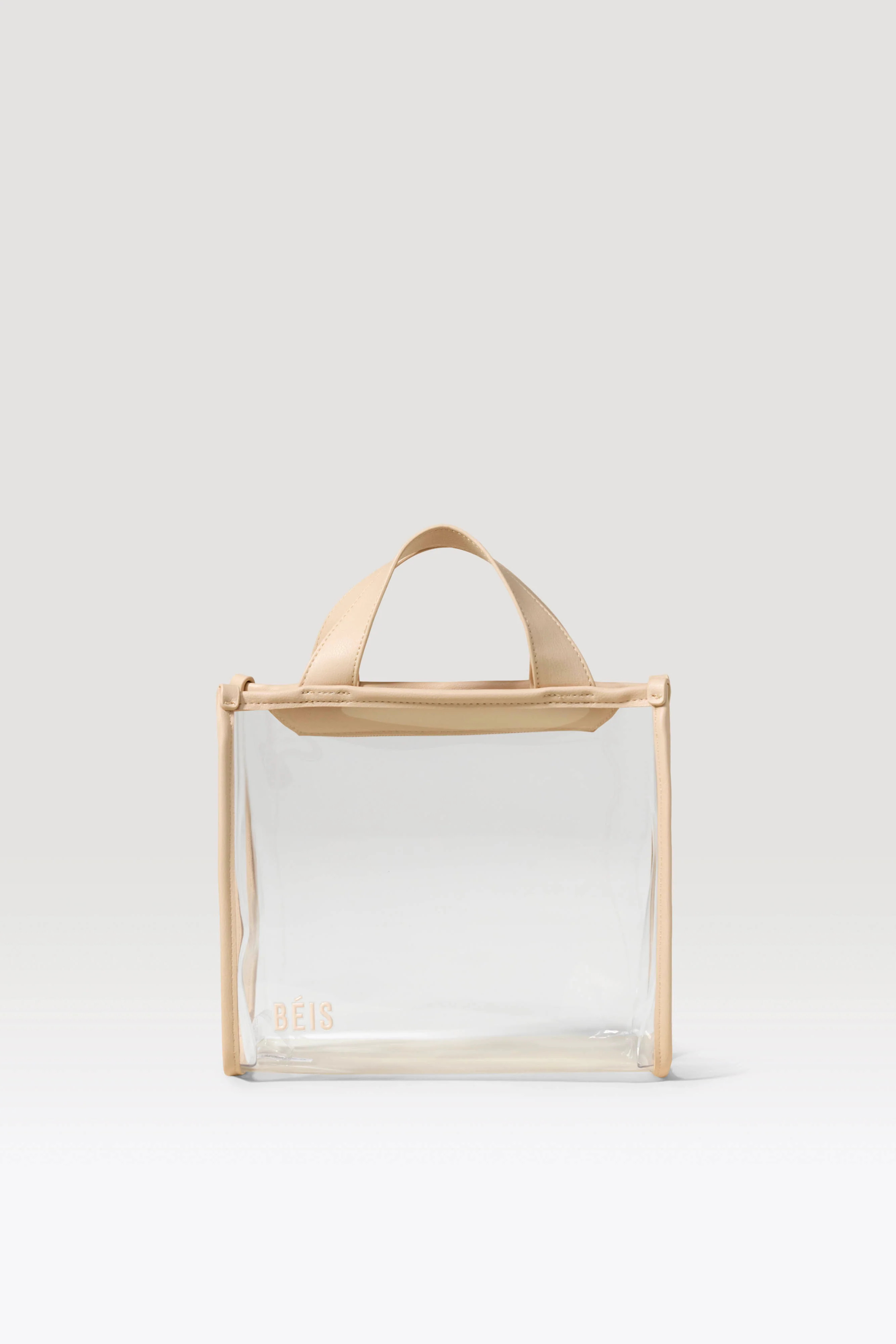 B\u00c9IS 'The Stadium Crossbody'' in Clear with Beige Trim - Small Clear Stadium Bags & Clear Cr... | BEIS