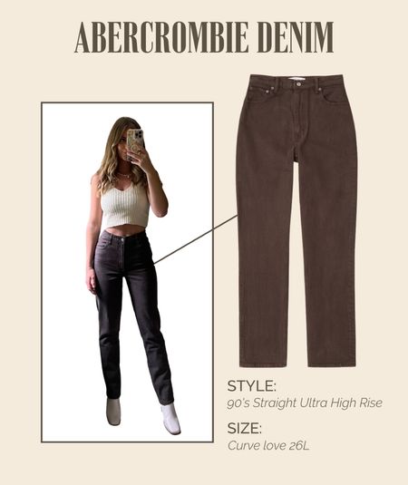 Brown jeans Abercrombie curve love denim! Currently on sale

#LTKBacktoSchool #LTKsalealert #LTKSeasonal