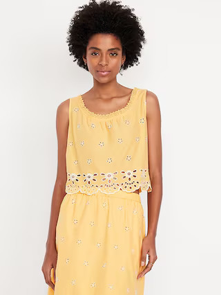 Sleeveless Eyelet Top | Old Navy (US)
