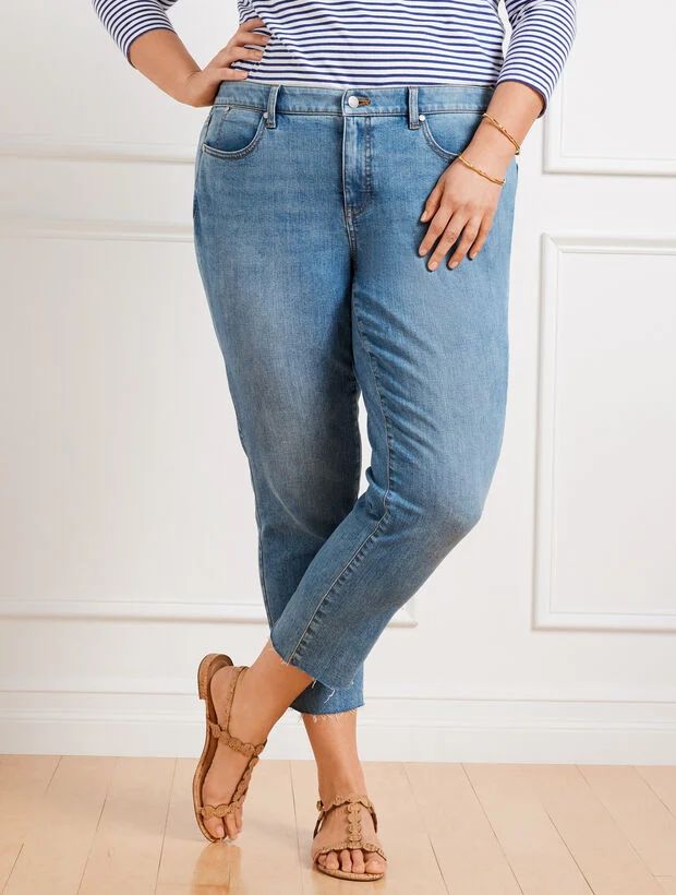 Crop Straight Leg Jeans - Lenox Wash | Talbots