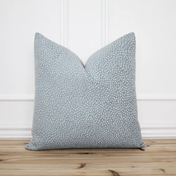 Blue Dot Pillow Cover • Blue Spot Pillow • Blue 20x20 Textured Pillow • Designer Pillow •... | Etsy (US)