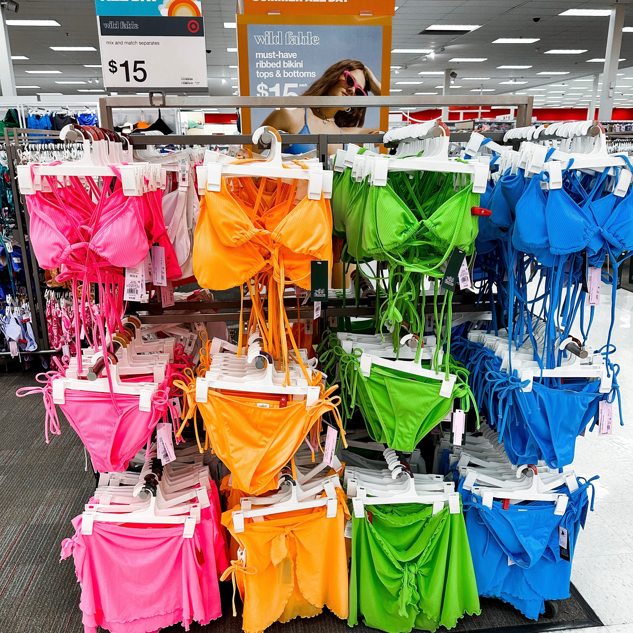 $15 (current sale is 30% off of this!! 😱) Mix & Match Swim Bikini Separates for Women ☀️ Bright Neon Colors with matching cover up skirts at Target! #targetfinds #targetfashion #founditattarget

#LTKswim #LTKunder50 #LTKstyletip