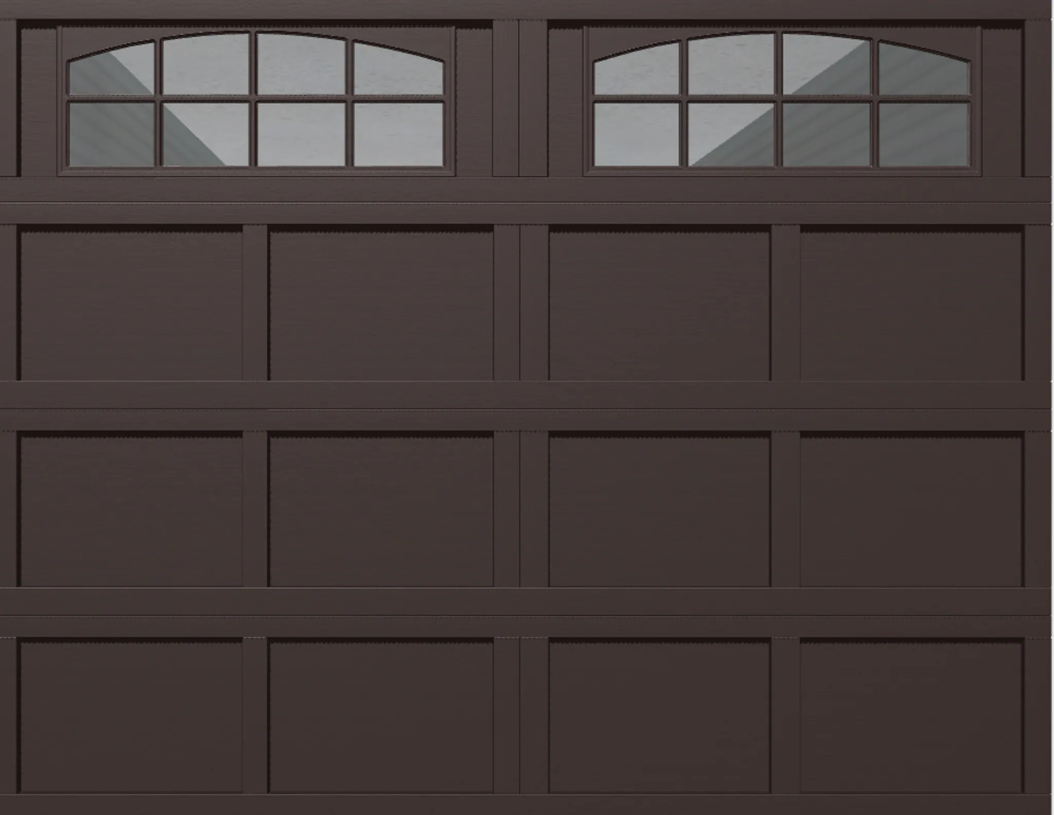 Wayne Dalton Classic Steel Model 9405 9-ft x 7-ft 10 R-Value Insulated Brown Double Garage Door with Windows one_size | WD9405BRCSIII97 | Lowe's