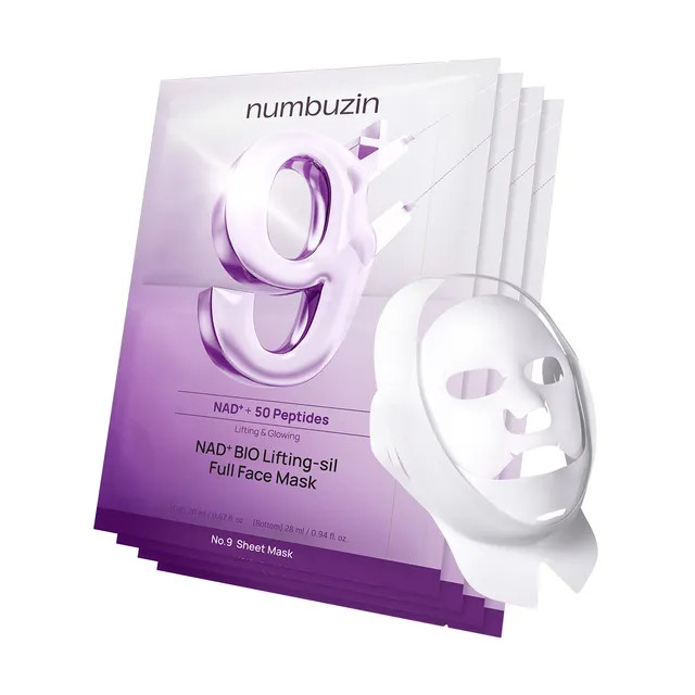 numbuzin - No.9 NAD Bio Lifting-sil Full Face Mask Set | YesStyle.com