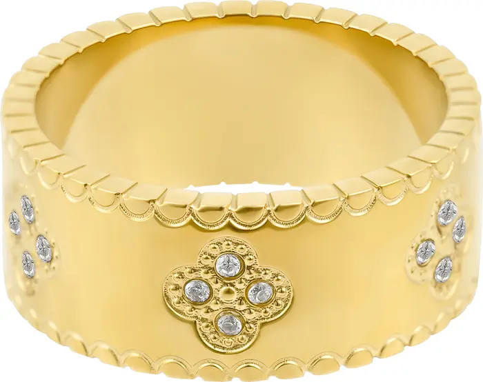 Cubic Zirconia Clover Band Ring | Nordstrom Rack