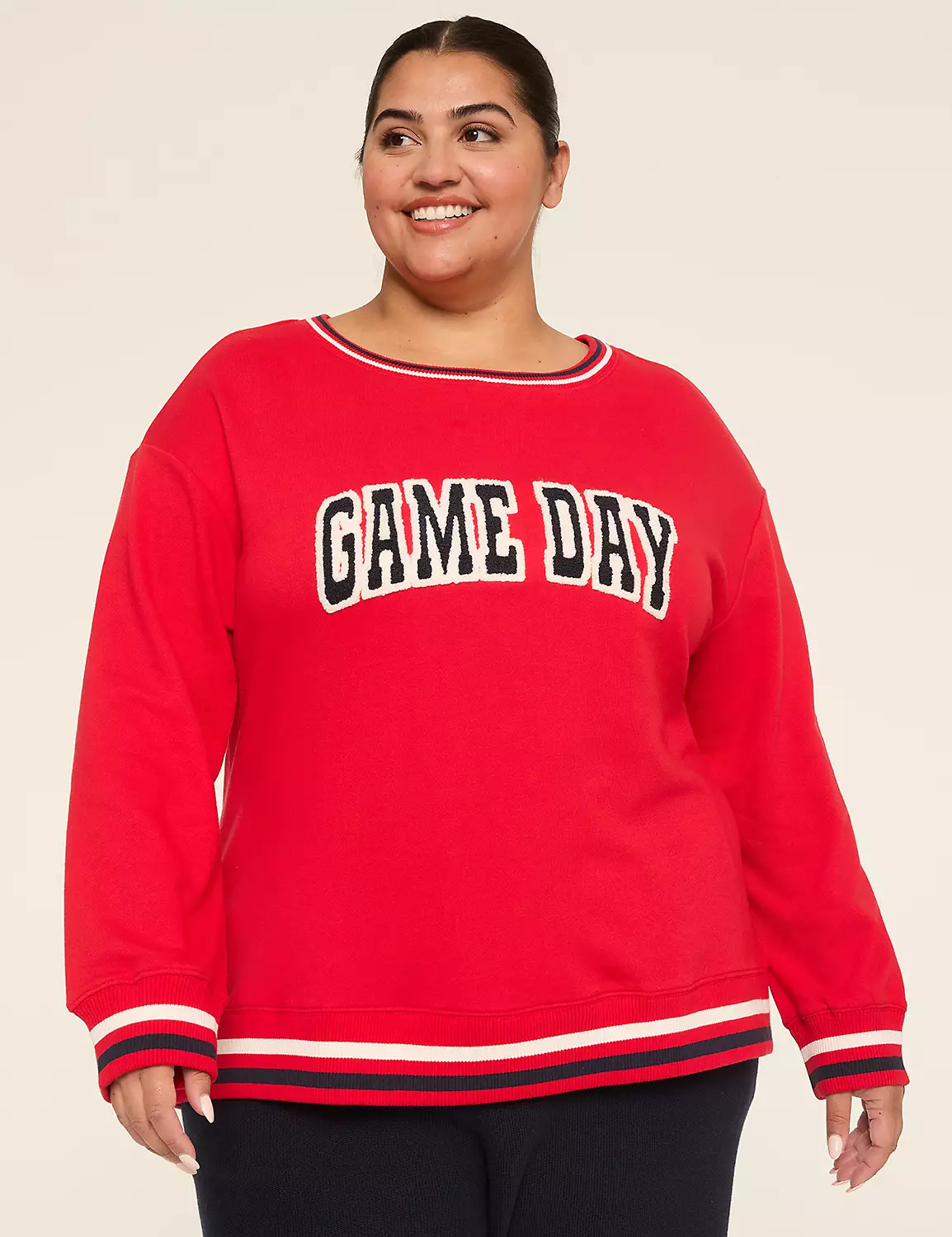 LIVI Long-Sleeve Crew-Neck Sweatshirt | Lane Bryant (US)