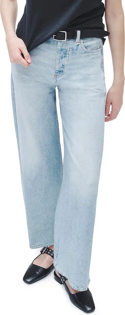 Miramar Sofie Trompe L'Oeil Printed Denim High Waist Wide Leg Jeans | Nordstrom