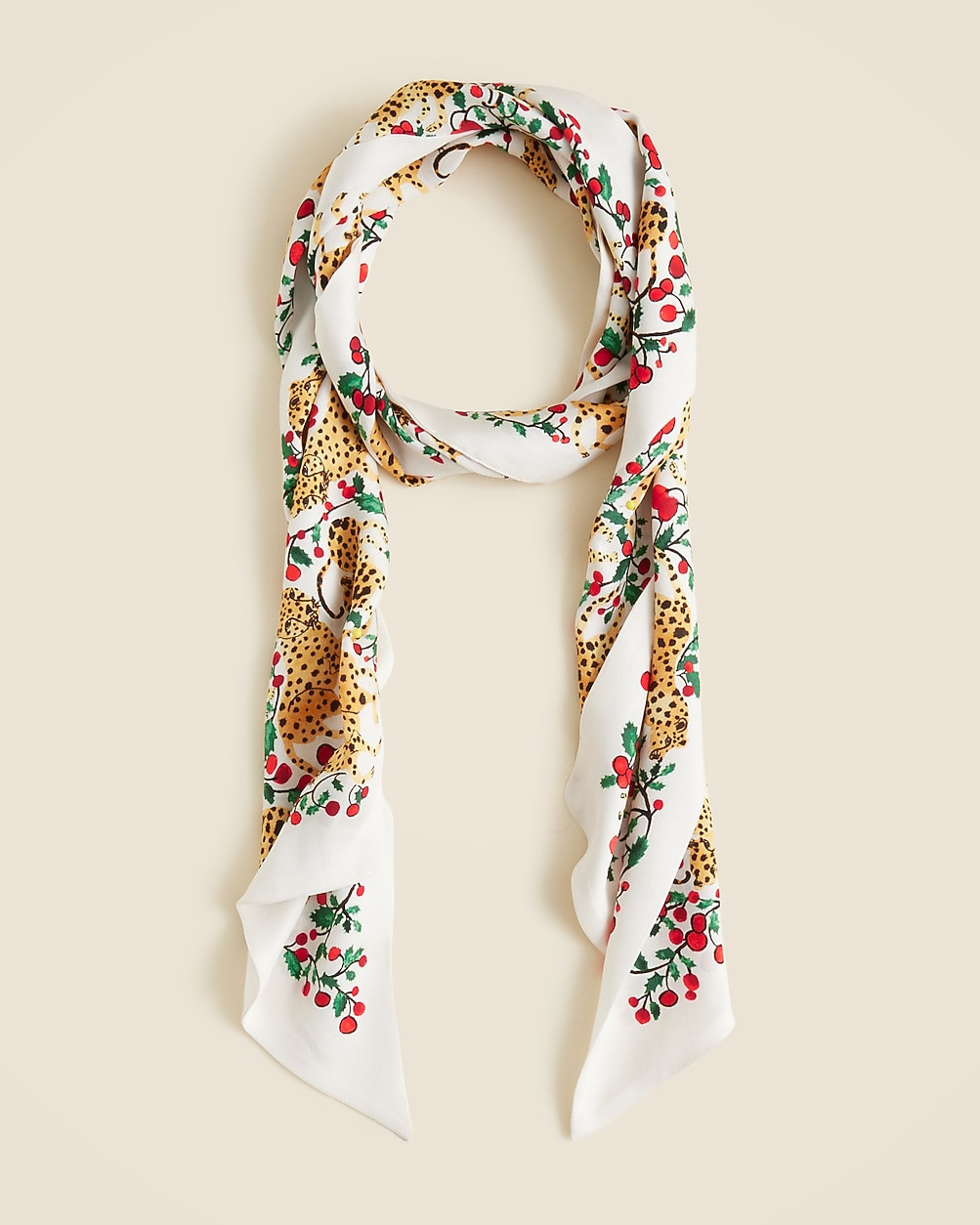 Printed silk scarf | J. Crew US