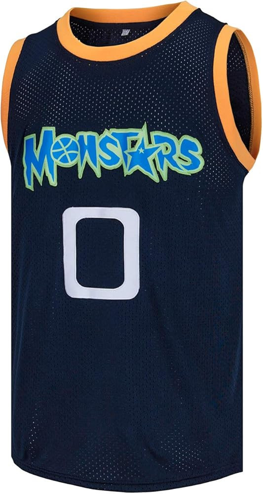 Mens Basketball Jersey Alien 0 Monstars Space Movie Jersey Dark Blue | Amazon (US)