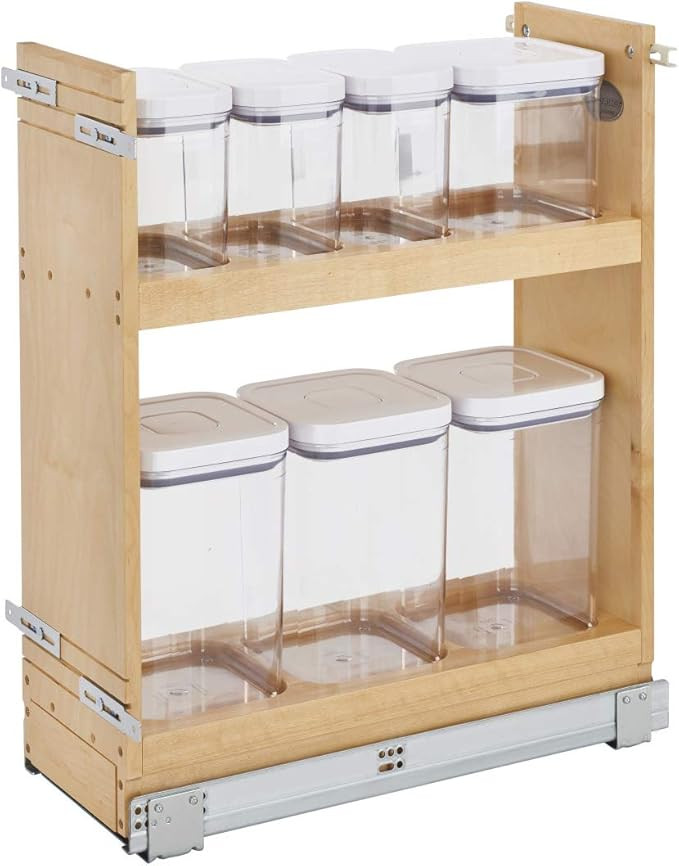 Rev-A-Shelf - 448OXO-BCSC-8C - 8 in. Pull-Out Wood Base Cabinet OXO Organizer with Soft-Close Sli... | Amazon (US)
