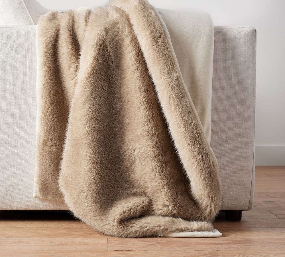 Faux Fur Mink Throw | Pottery Barn (US)