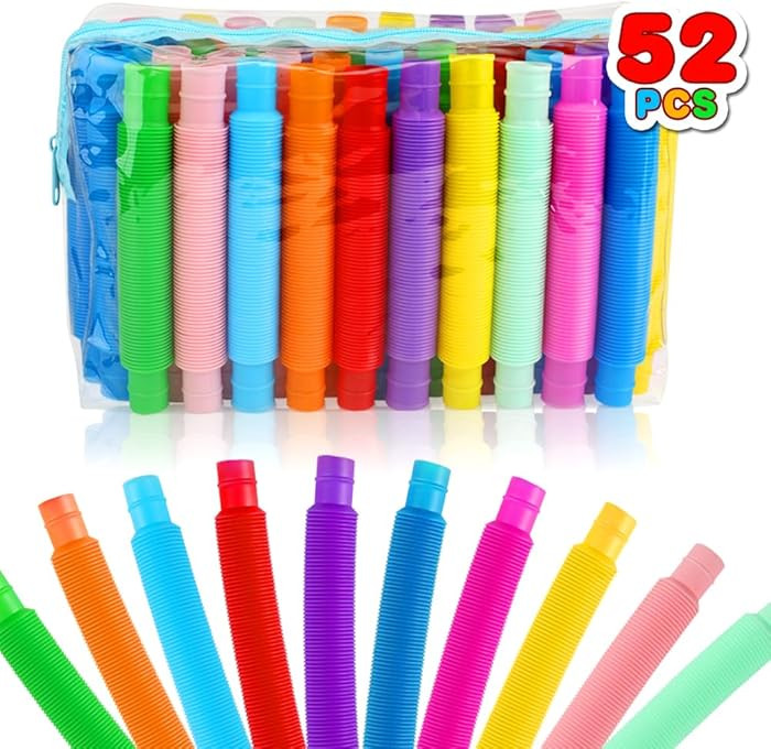 52 Pack Pop Tubes, Sensory Toys Party Favors for Kids 8-12 Fidget Toys for Anxiety Goodie Bag Stu... | Amazon (US)
