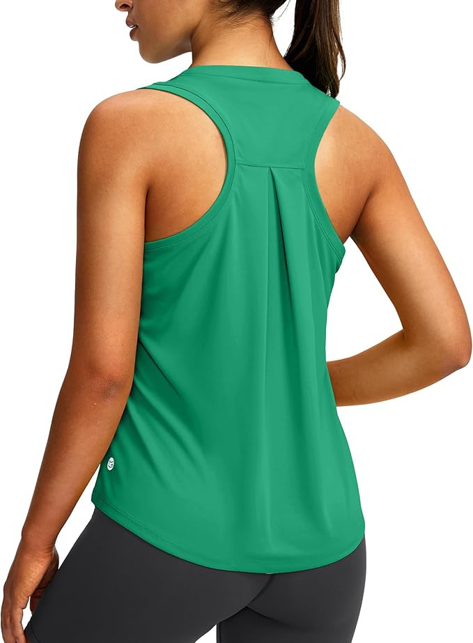 Women's Workout Tops Racerback Athletic Tank Tops Sleeveless Loose Fit Yoga Running Gym Shirts fo... | Amazon (US)