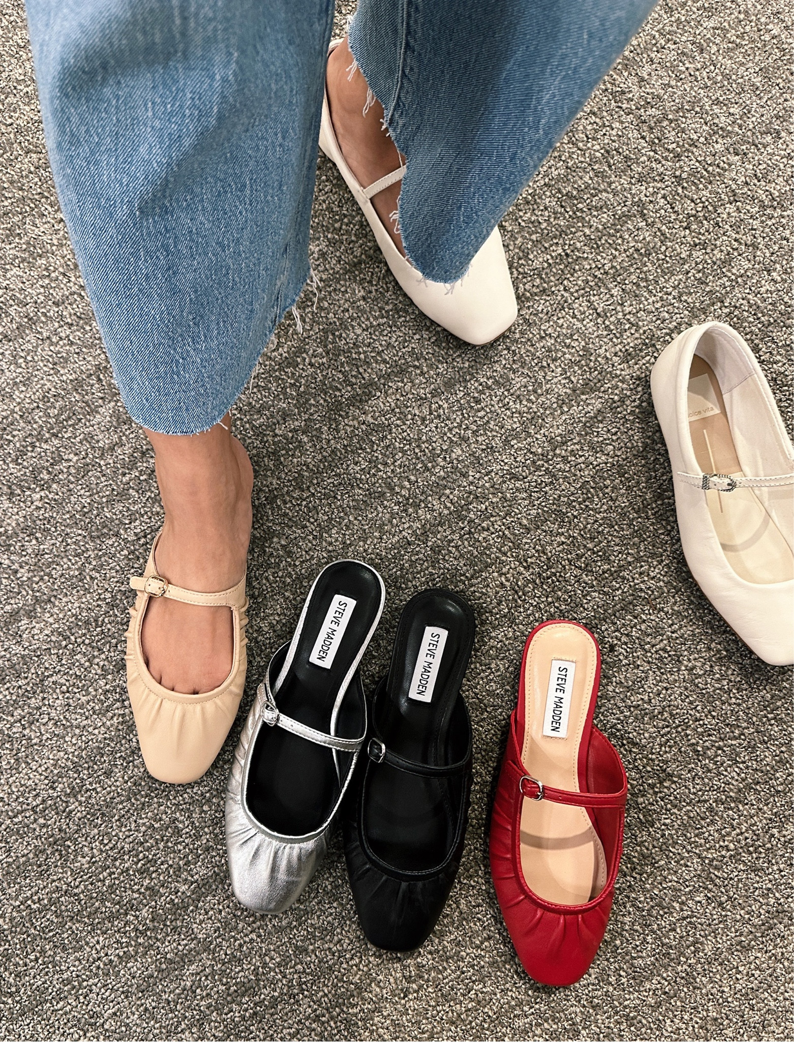 Nordstrom Anniversary sale try ons: Mules that felt very comfortable and actually adjustable in width (almost never see this!) so they don’t slip off the feet. 

Love how bold yet classic the red looks on a customer pic in the reviews!

I’m usually a size 5 to 5.5 in most brands, but the insole length felt a tad bit short for me. I would go with my bigger half size 5.5 in these, possibly even 6. 

• Madewell jeans in Altoona wash size 24 petite. So good!

• paired with my edited pieces reversible belt, sold at editedpieces.com

#LTKxNSale #LTKSaleAlert #LTKShoeCrush