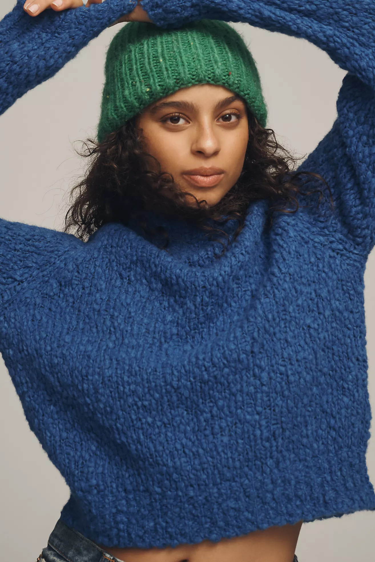 Maeve Textured Mock-Neck Sweater | Anthropologie (US)