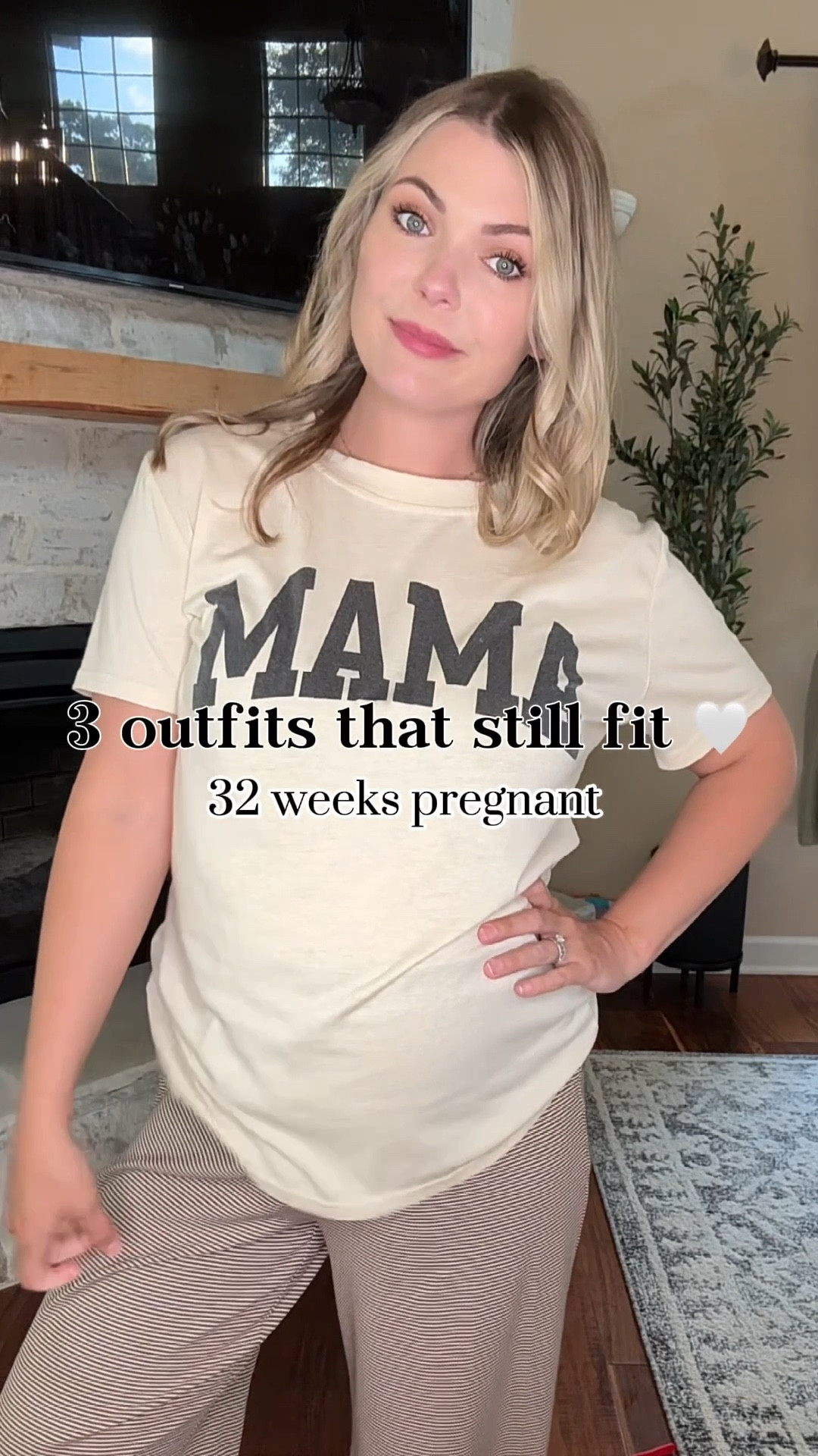 Mama t shirt top
Striped lounge pants stretchy
Boho embroidered vest, front tie 
Denim halter top dress with lace trim 

Amazon outfit ideas 
Bump friendly Sized up to mediums!

#LTKPetite #LTKBump #LTKSaleAlert