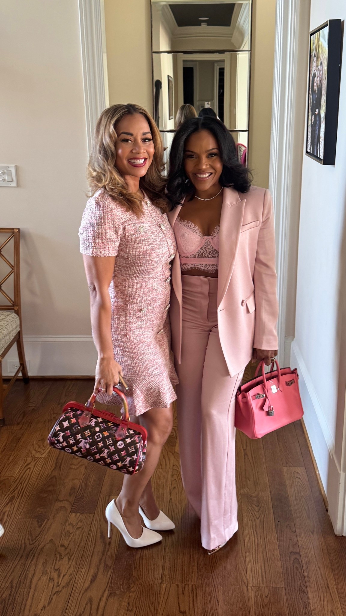 Love the pink @veronicabeard suit paired with lace pink bustier bra! 

#LTKStyleTip